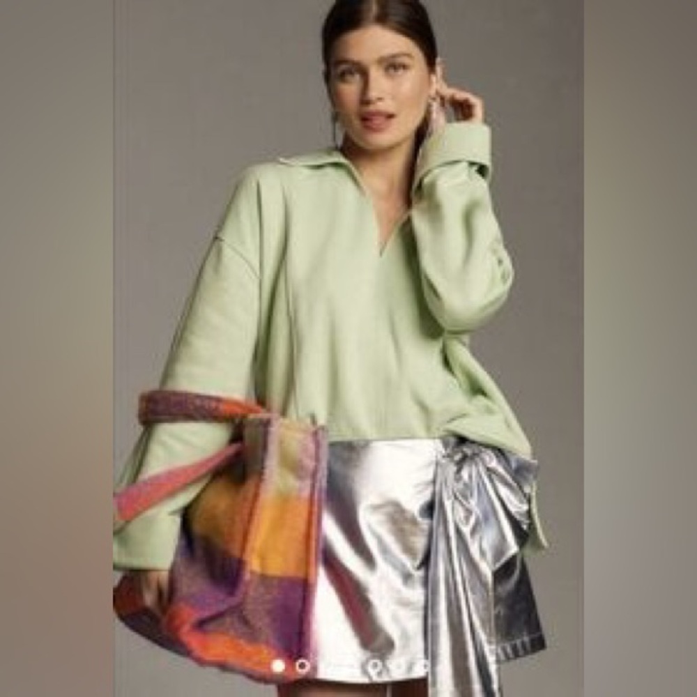 Anthropologie Pilcro Johnny collar pullover